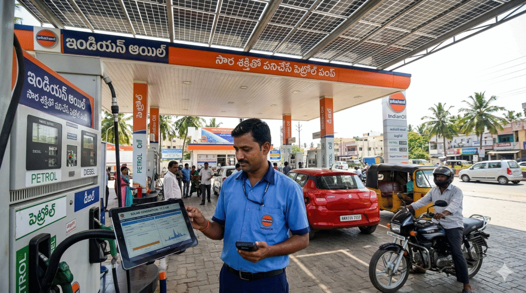solar panels for petrol pumps