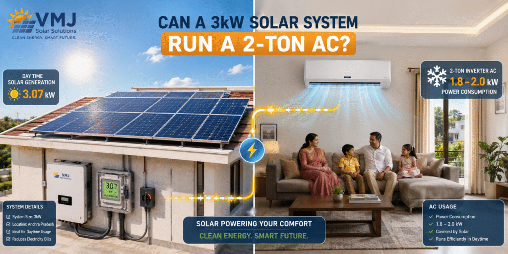 Can a 3kW Solar System Run a 2-Ton AC?