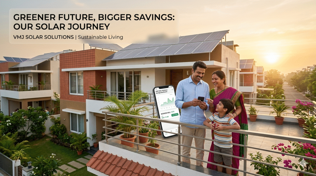 independent house in Andhra Pradesh with rooftop solar panels