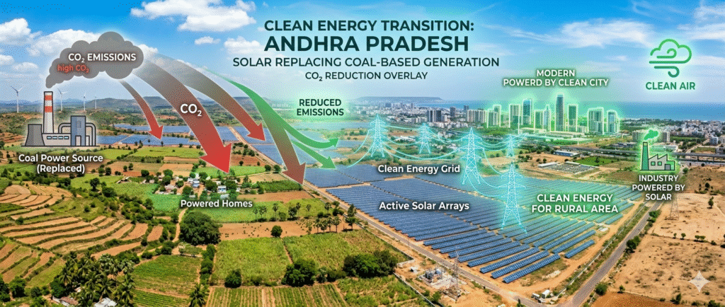 how solar power reduces carbon emissions in India