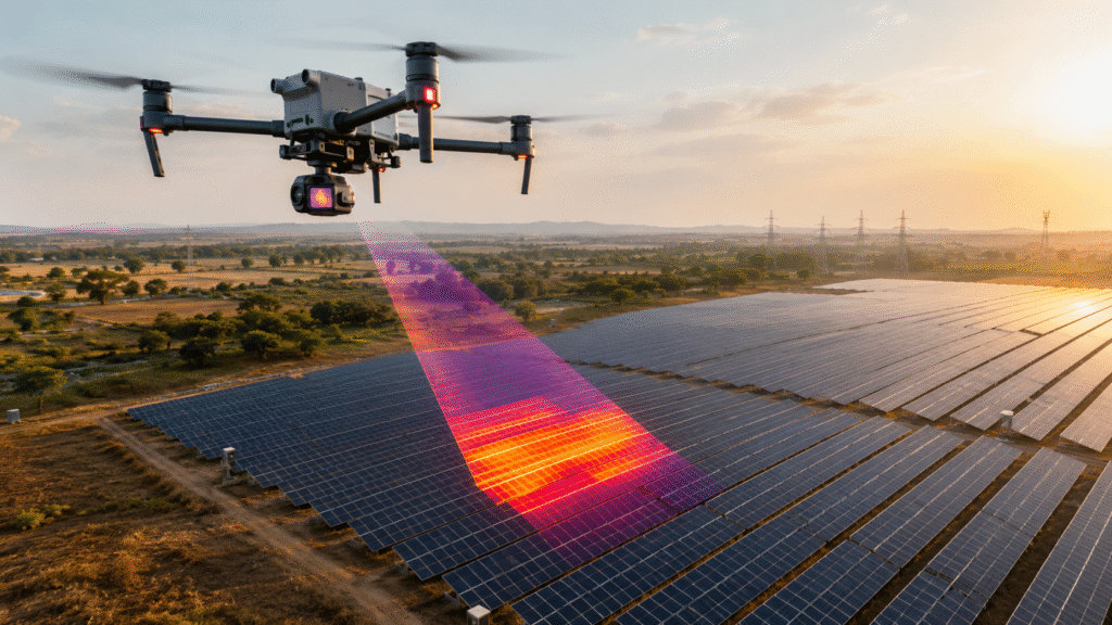 inspection drone equipped with advanced thermal imaging cameras