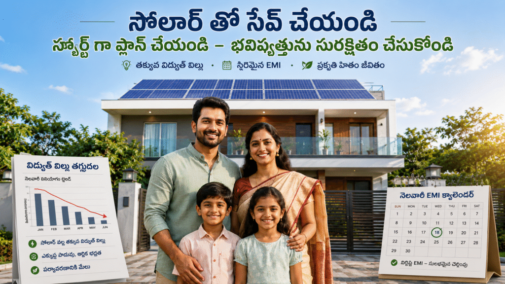 Can electricity bill savings pay for a solar EMI?