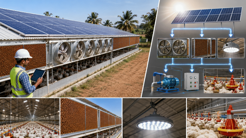 poultry shed solar installation