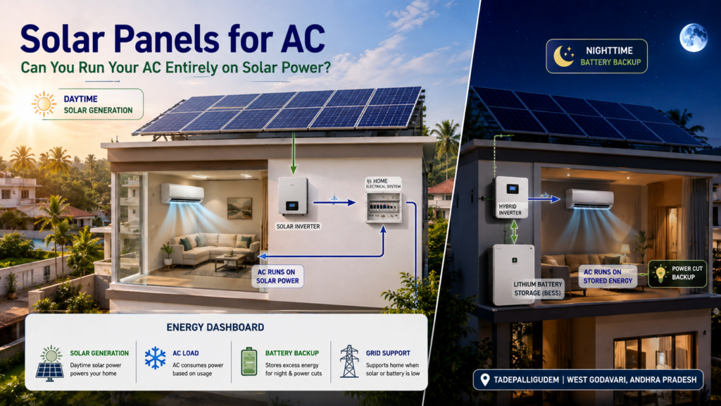 Can I run my AC entirely on Solar power?