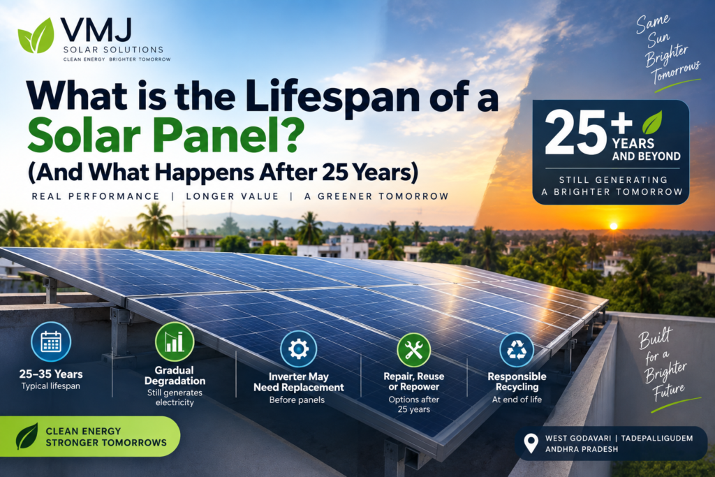 solar life span after 25 years